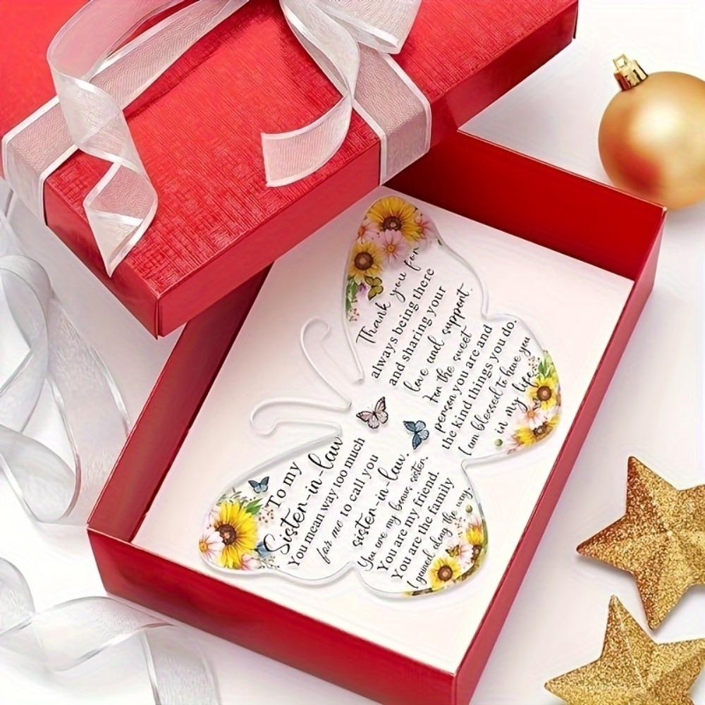 Bible Verse Religious Gift, Inspirational Scripture Gift Butterfly Acrylic Decoration, Nurseries, Home Desk Living Room Acrylic Decor