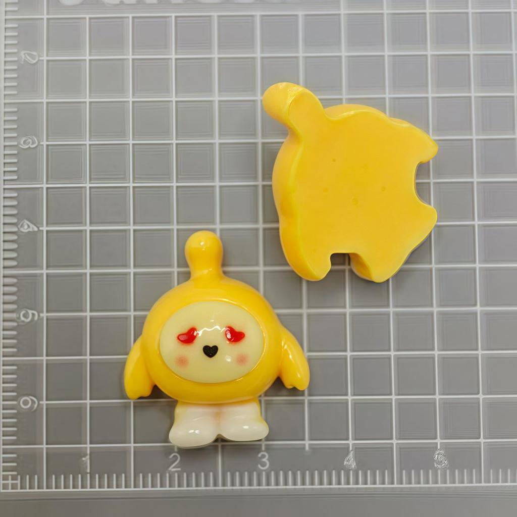 DIY Dekor: Harz Ei Junge Cartoon Magnet & Haarspangen Set