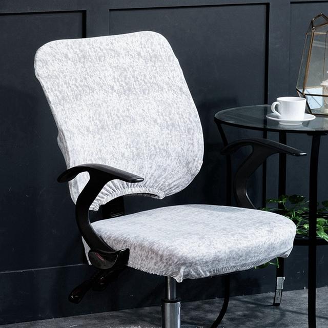 2pcs Set Universal Split Office Use Chair Cover Elastic Spandex Chair Back Cover +Seat Cover Anti -Dirty Office Use Computer Chair Cover