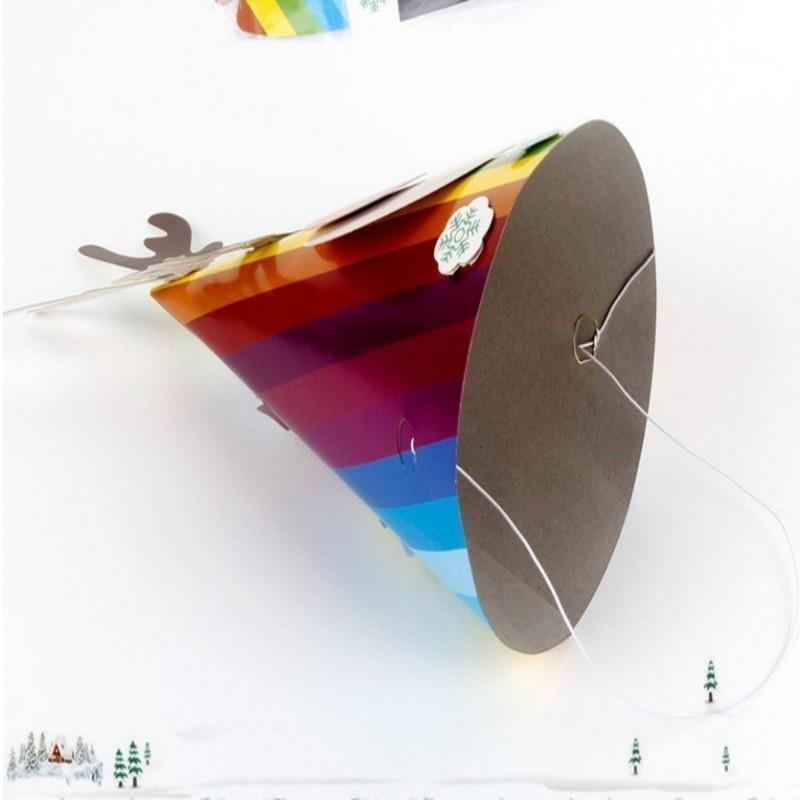 Neu 2 Stück Neuer Weihnachtshut Kinder Papier Dekorativer Hut DIY Party Weihnachtshut Weihnachts Papier H