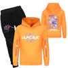 Children's Hooded Top And Pants Two-piece Tracksuit Set Long-sleeved Printed Sweatshirt Set