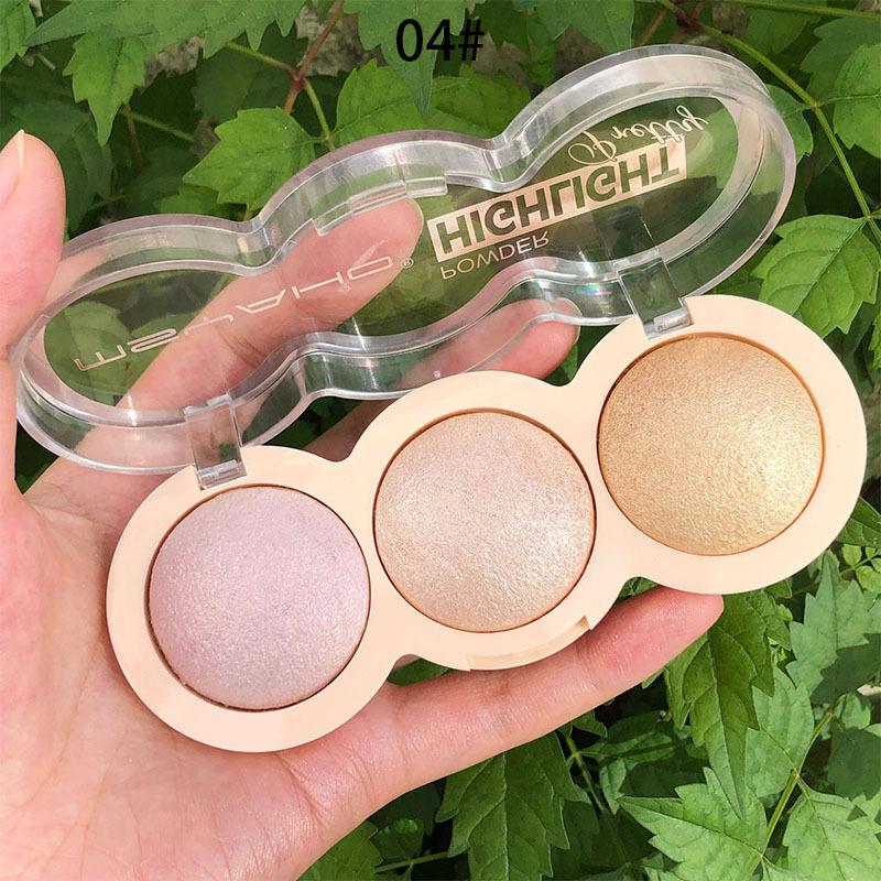 3-color High-disc Pressed Powder Sun-burning Natural and Long-lasting Make-up
