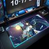 dan heng Mouse Pad RGB Gaming Mousepad Big LED Pad PC Desk Mat Luminous Mouse Pad Large Keyboard Mats Table Rug With Backlit