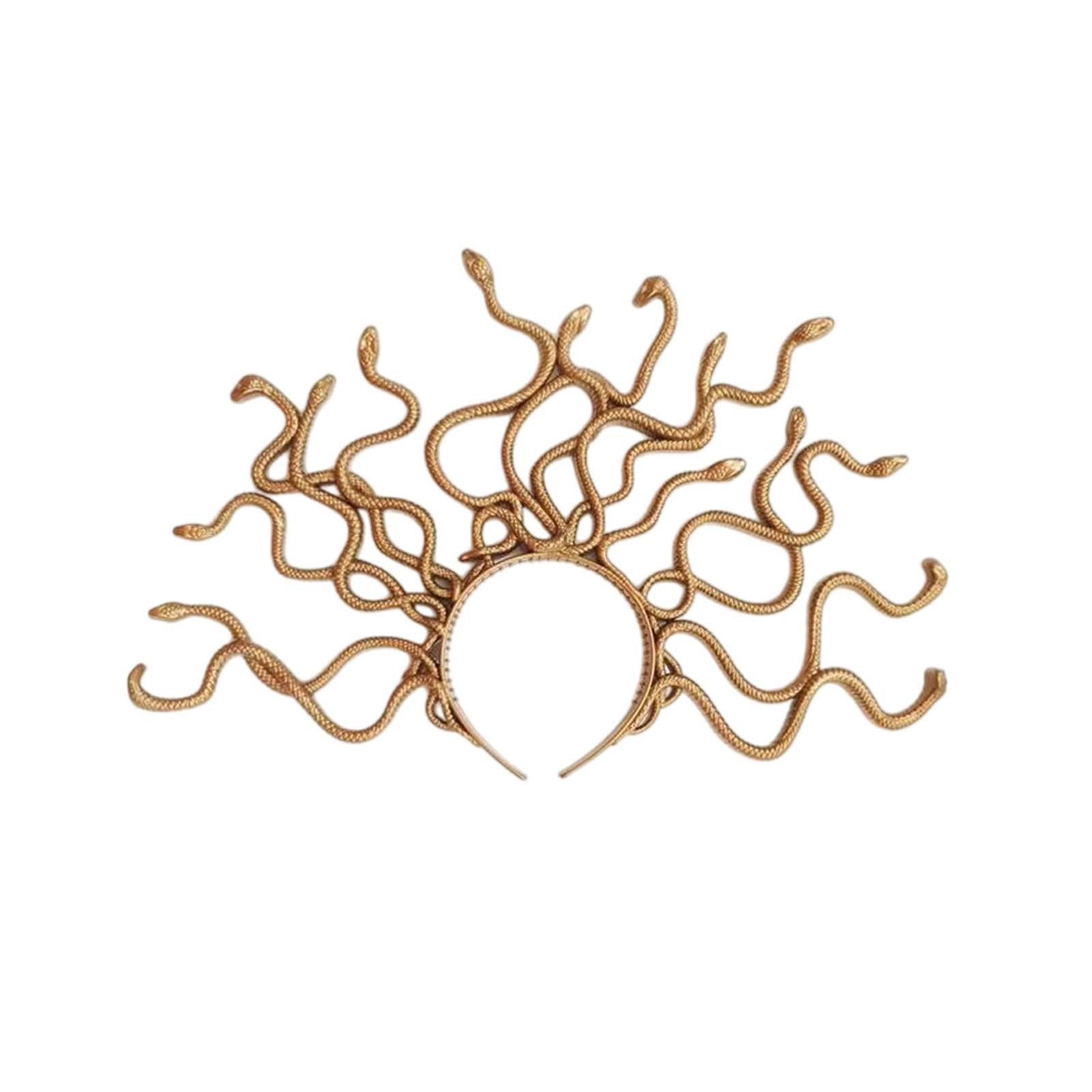 

Повязки на голову Медузы Змеи для вечеринки Хэллоуин Головные уборы для музыкальных фестивалей Реквизит для фотобудки для девочек для фотографий S