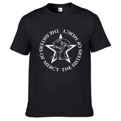 Camiseta The Sisters of Mercy Masculina e Feminina Camiseta Post Punk Goth Rock Band Camisetas Algodão Tops