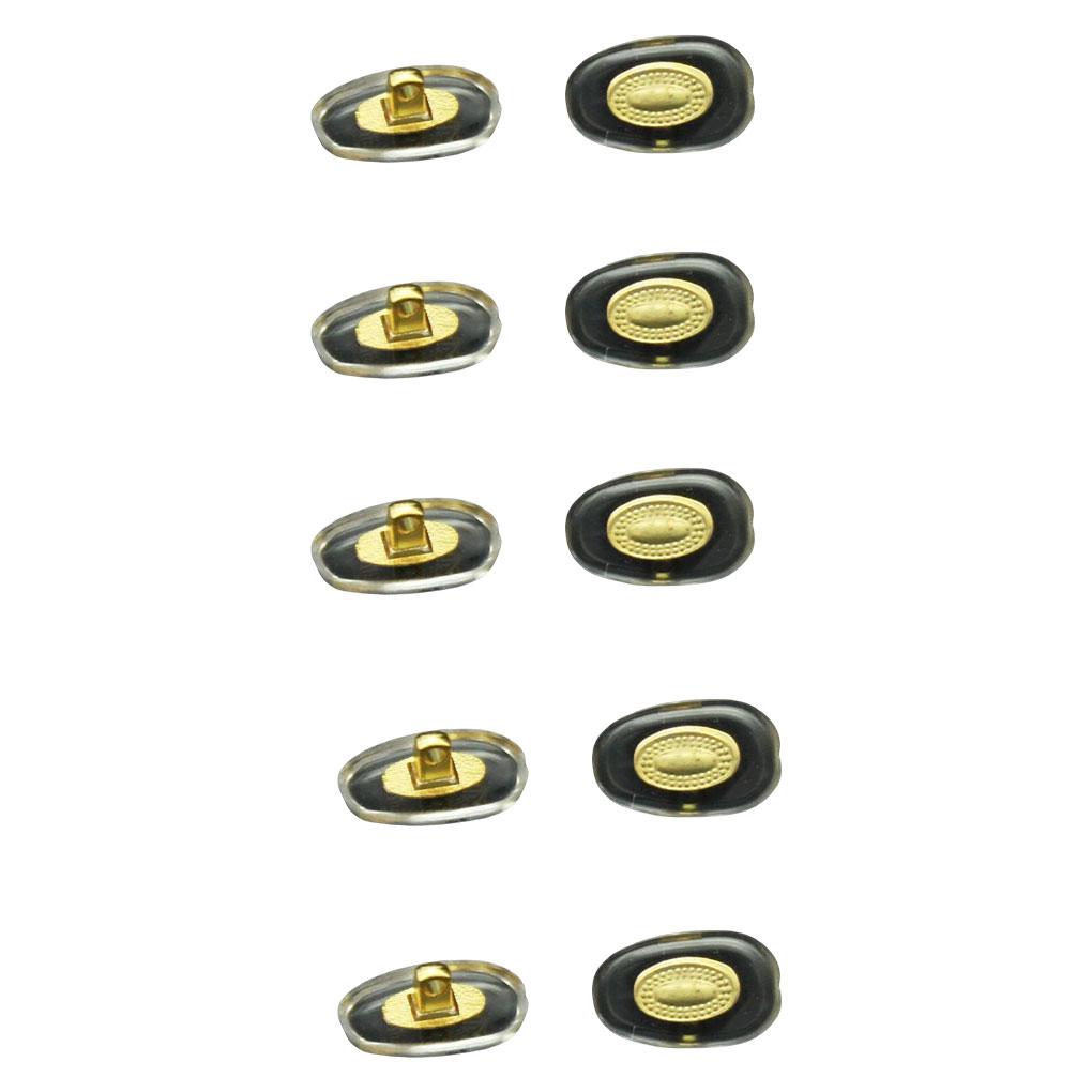 

Pack of 10 Eyeglasses Nose Pads Lightweight Repairing Removable Sunglasses Pad Handmade Compact Metal Core Accessories
