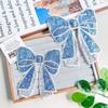 Eugen Yarn Denim Blue Bead Bow Cloth Sticker Clothing T-Shirt Dress Luggage Decoration Cloth Sticker Accessories