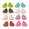 2pcs Stainless Steel Colorful Enamel Triangle Irregular Shell Shape with Tiger Stripe Charm for Necklace Earrings Jewelry Making