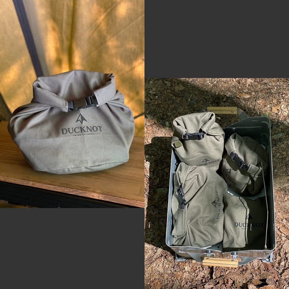 DUCKNOT Cookware Case, 6-inch, Authentic No. 8 Canvas Storage Bag, Made In Japan (Black/Authentic Series)