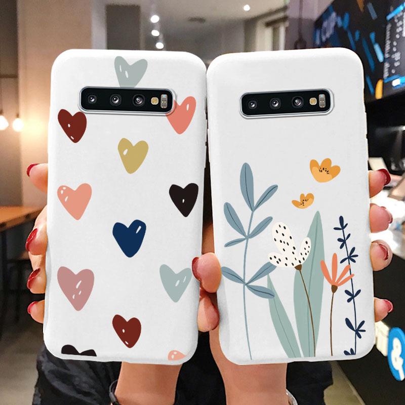 Case For Samsung Galaxy S10 S 10 Plus S10E Phone Cover Cute Cartoon Candy Painted Soft TPU Coque For Samsung S10 S10+ S10E Funda