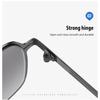 aoron Double Beam Driving Sunglasses Fashion Men's Metal Large Frame Outdoor Sunglasses
