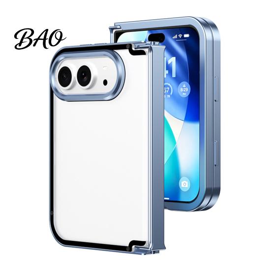 Minimalist Phone Accessory for 2026 Aluminum Frame Case IPhoneDuo 2026, Slim Metal Bumper Protective Cover with Precise Cutouts, Anti-Fingerprint