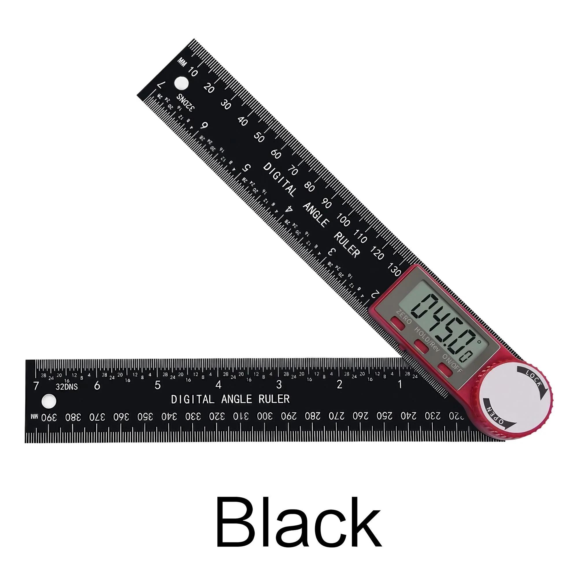 Digital Angle Measuring Ruler 200mm Dual Function Protractor for Accurate Angle and Length Measurement 360 Degree Tool