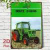High Definition Tin Sign Vintage Deutz D Tractor Retro Metal Wall Art Classic Farm Tractor Decor Plaque for Garage Man Cav