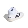 Adidas Neo Hoops 2.0 K Synthetic Leather Abrasion Resistant Mid top Kids' Skateboarding Shoes White Black Kids' FY7700
