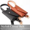 BUZZxSELECTION Leather Pouch Fashion Synthetic LBT051 Women's Belt, Design, Casual, Leather, (01 Coffee)