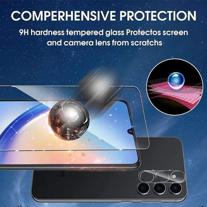 Verres Trempés - Samsung - A34 5G - Protection Écran et Caméra - Résistance 9H - Lot de 4