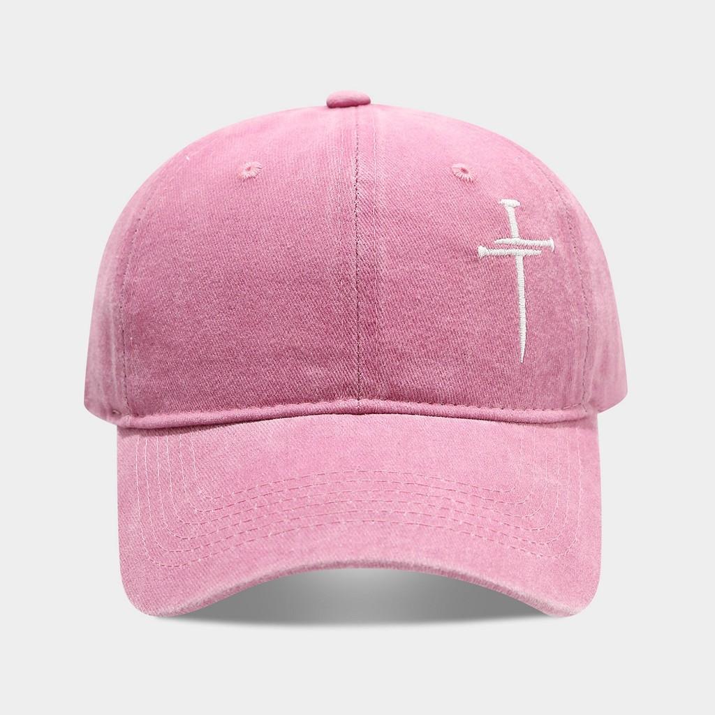 Streetwear Baseball Cap With Cross Stud Embroidery For Casual Men Women
