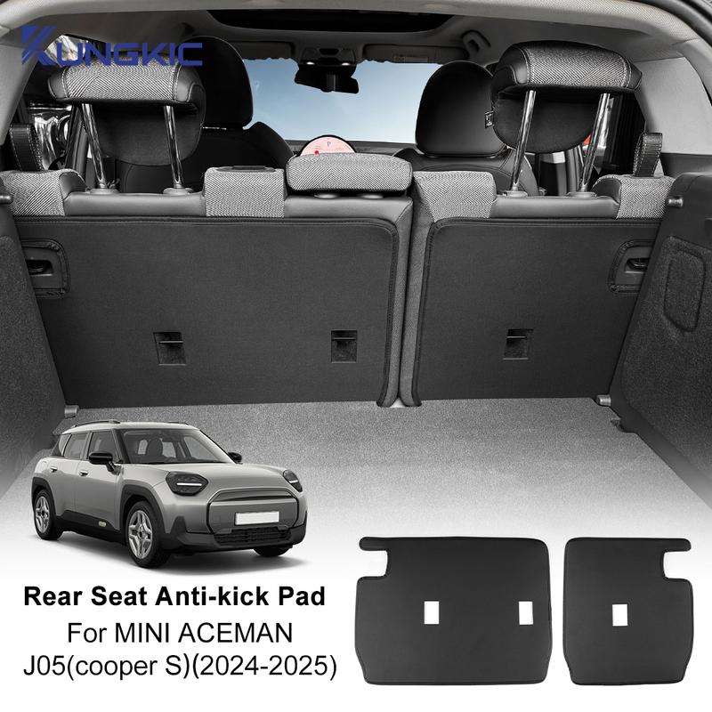 PU Leather Rear Seat Anti-Kick Protective Mat Anti-Dirt Pad For Mini Cooper S Aceman J05 2024-2025 Interior Accessories