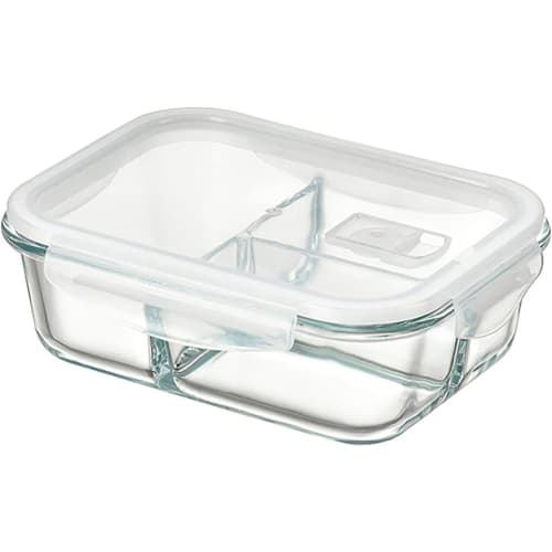 Conutoo Heat-Resistant Container, Bento Box, Heat-Resistant Glass Storage Container, Clear Glass with Lid, Microwave Safe, Dishwasher Safe, Oven Safe,