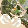 Wooden Parrot Swing Bite Resistant Rocking Perch Stand Bird Cage Accessories  Parakeet Play