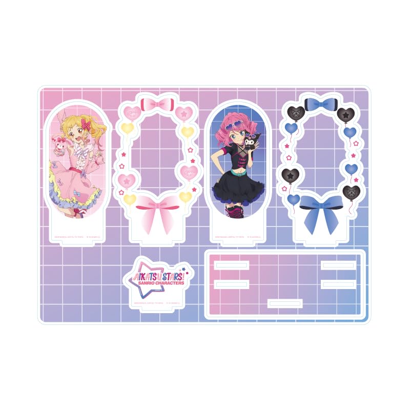 

Aikatsu x Sanrio Characters 01 A Illustration Premium Acrylic Diorama Plate Stars! ver. [Collaboration [Life-Size]]