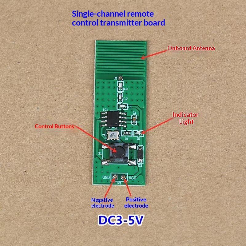 Wireless Remote Control Relay Switch Kit Electric Control Lock Motor Led Light Remote Control Circuit Board Module