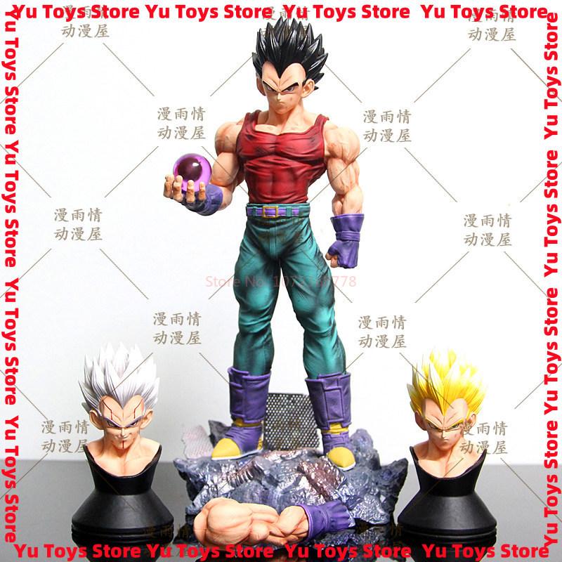 In Stock 31cm  Figure Vegeta Figures Super Saiyan Vegeta Figurine Three Heads Vegeta Statue Model Ornament Toys