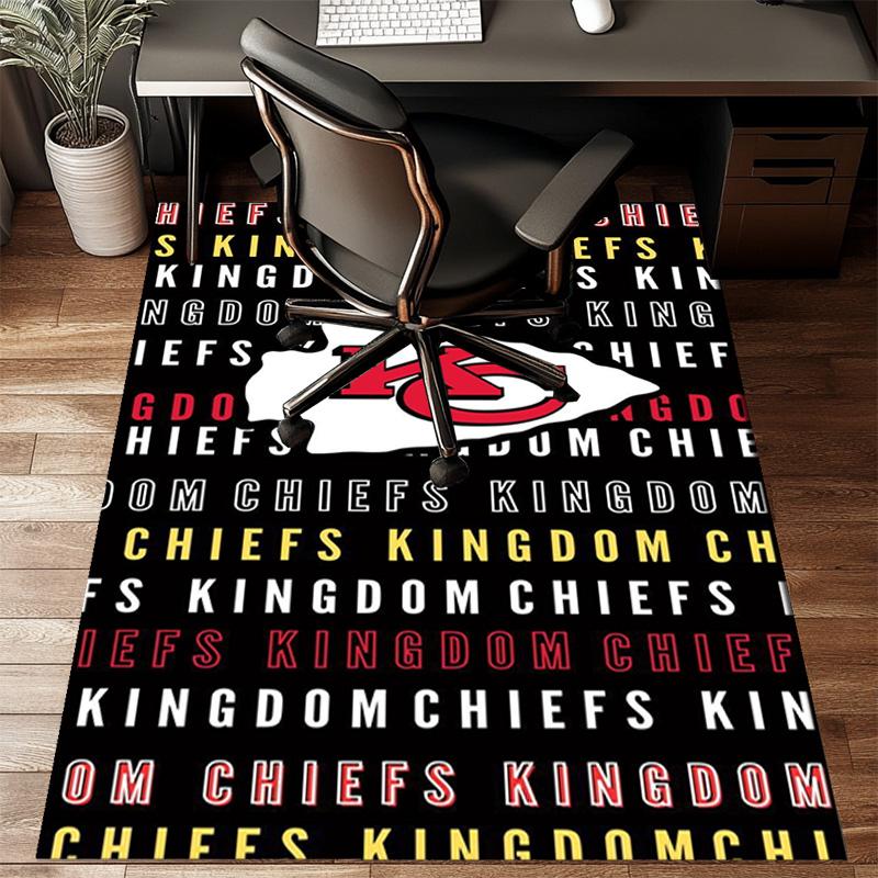 Kansas Chiefs Logo Rug Game Carpet, Floor Mat for Bedroom Living Room Entryway Rug, Home Decor Idea Gift for Christmas birthday