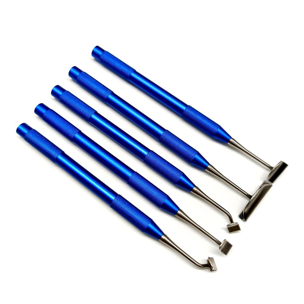 

Зубной имплантат, набор мягкой щетки, стоматологический хирургический инструмент для лингвального лоскута, надкостничный редуктор, надкостничный сепаратор для разреза 5 pieces-ABCDE