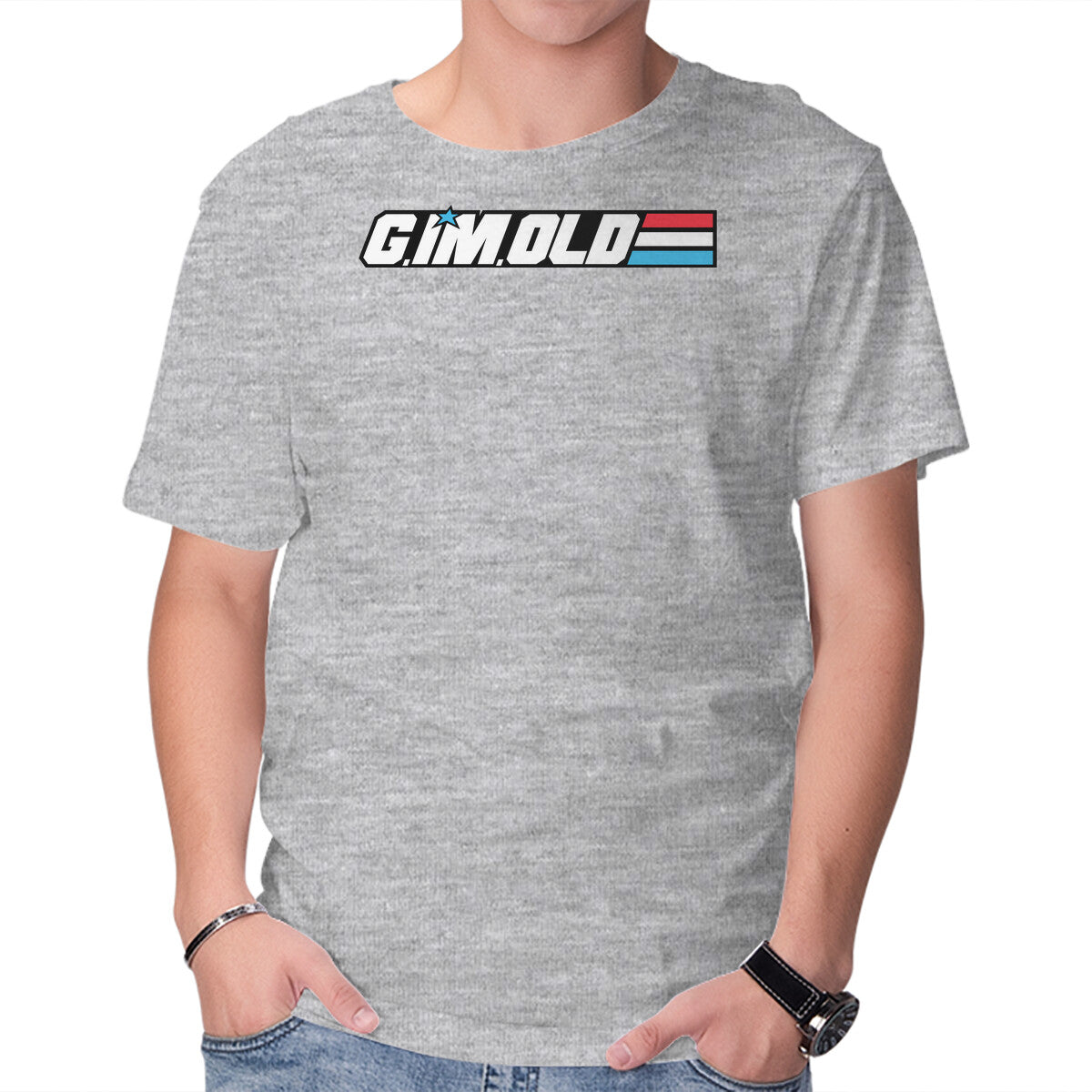 Unisex Crew Neck T-Shirt G. I m. Old Graphic Short Sleeve Casual Tee M