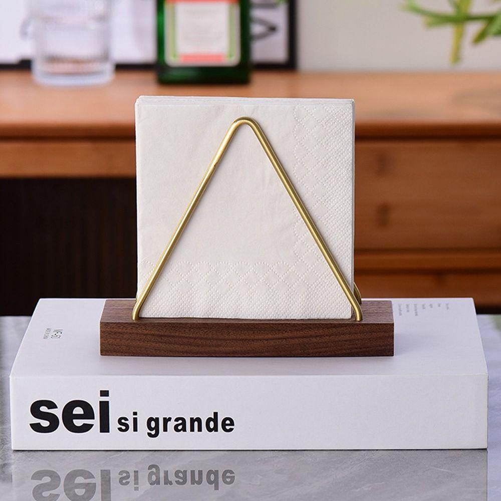 Triangle Metal Napkin Holders Freestanding Paper Towel Container Tissue Storage Rack  Kitchen