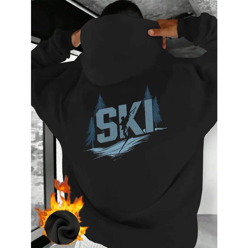 Men s Thermal Polyester Hooded Coat Water-Repellent Warm Camping Hiking Jacket XXL чёрный