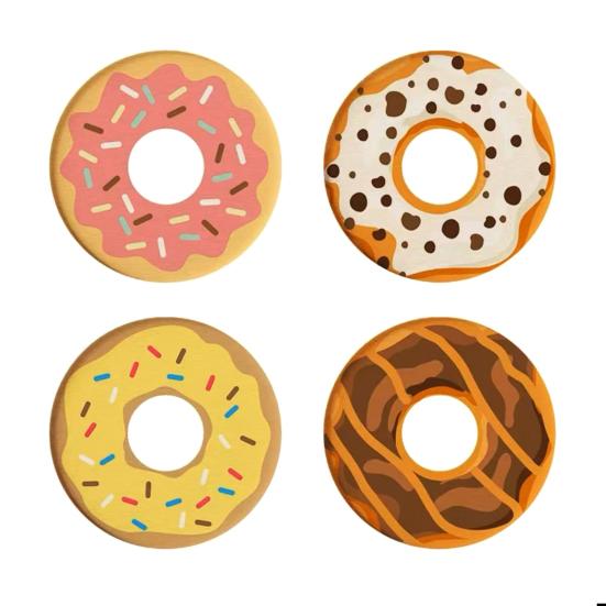 Sottobicchiere Diatomee Forma Ciambella per Tazza da Scrivania Tappetino Asciugatura Rapida Assorbente Acqua Resistente al Calore Antiscivolo Carino Decorazione Cucina Ufficio