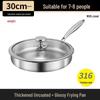 Wutuo 28cm 316 Edelstahl Unbeschichtete Bratpfanne