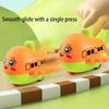 1pc FunPlay Cartoon Airplane Model Toy for Kids, Plastic Press and Glide Vehicle,Battery Free,No Special Features,Limited Control Range Mixed Colors