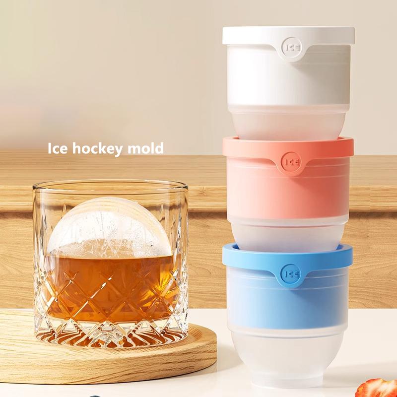 1 Stück Bar Whiskey Runde Eiswürfelform Silikon Große Kugelform Sphärische Eiswürfelform Maschine Schnellgefriergerät Küchenhelfer