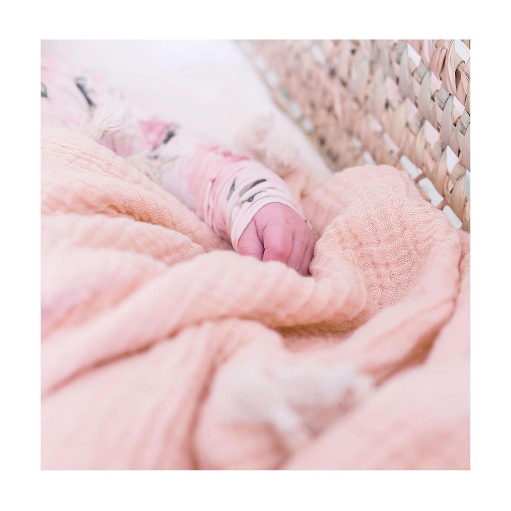 Muslin Blanket Desert Rose Baby [Crane Baby] 6-layer CON-CBMB-3276