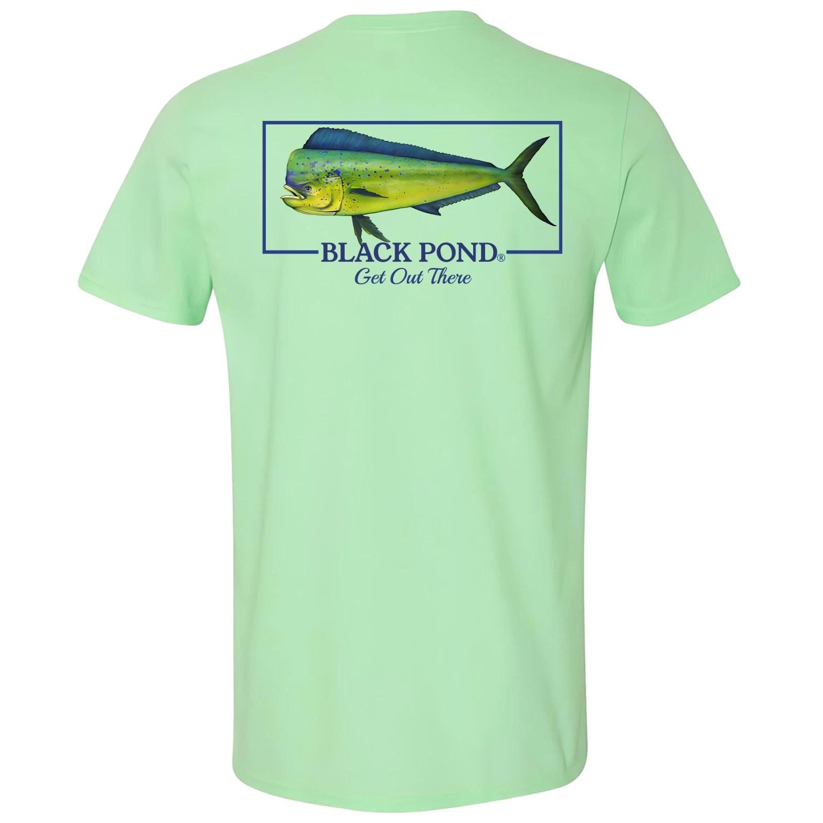Black Pond Saltwater Series Men s T-shirt Offshore Fishing Mahi Dorado Dolphin S