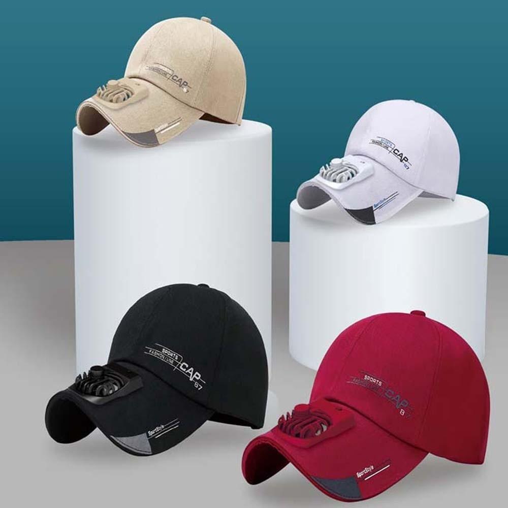 Long-lasting Baseball Cap with Fan Portable Anti-collapse Cooling Peaked Cap Sport