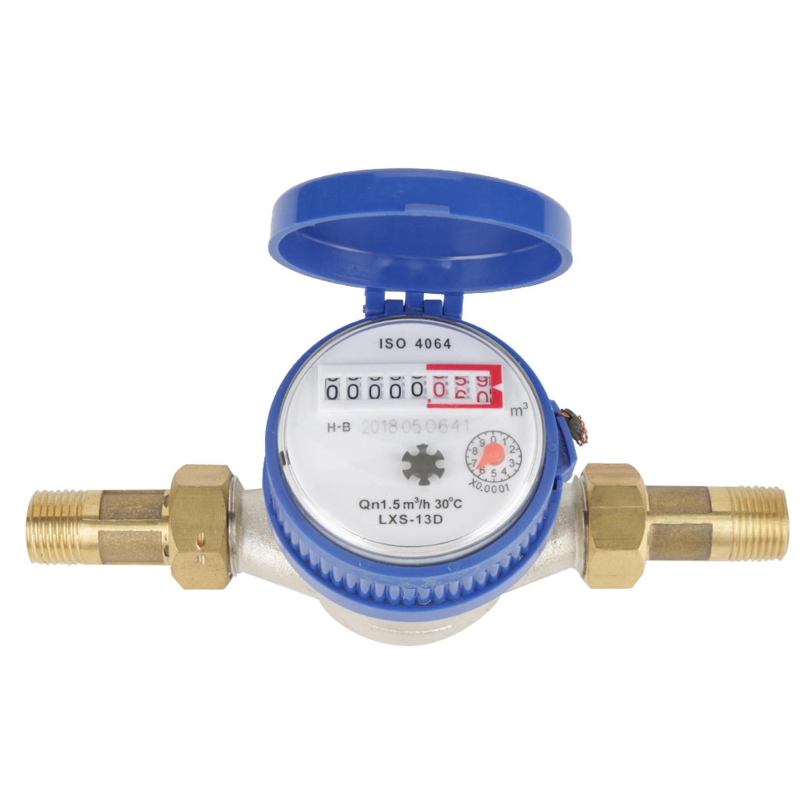 

15mm 1 2 Inch Cold Water Meter with Fittings for Garden & Home Usage