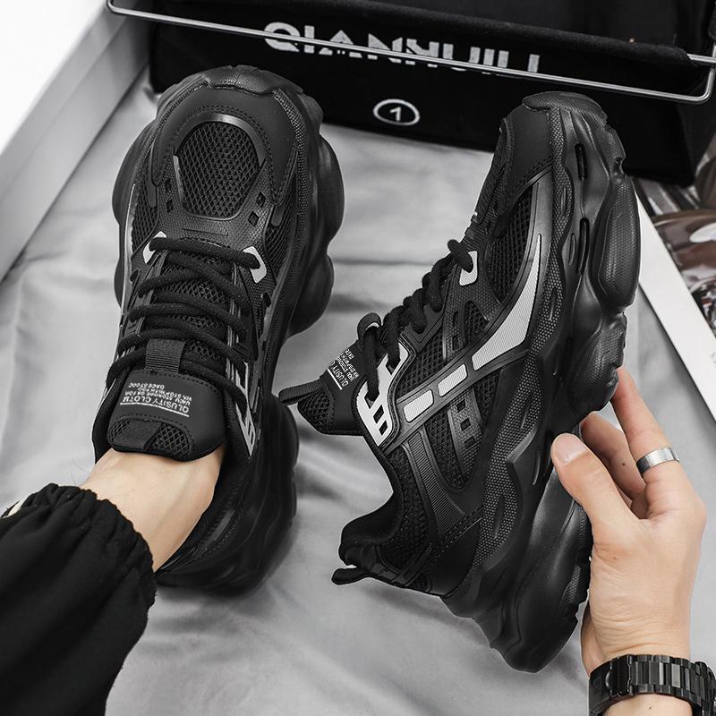 Dad's shoes men's summer style anti slip breathable wear-resistant trendy anti odor sports leisure height increasing shoes