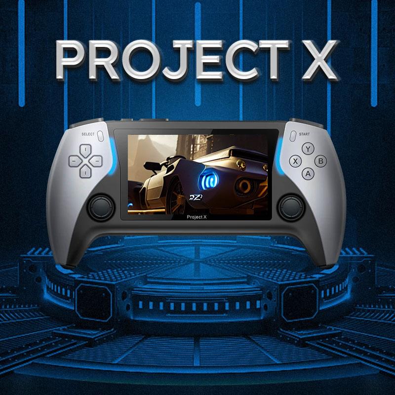

Портативная консоль Project X: 4,3-дюймовый HD IPS-экран, аккумулятор 2500 мАч, двойной джойстик PS1 GBA arcade HD-выход 8G белый