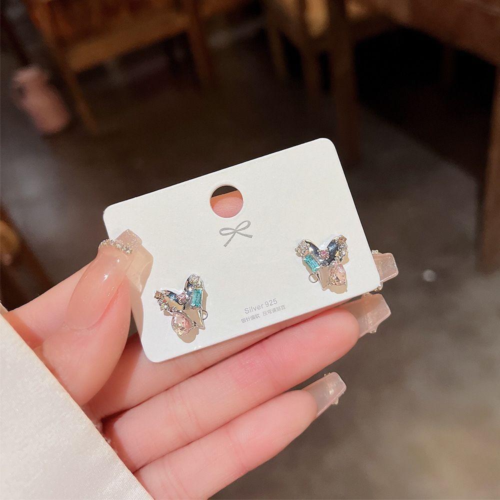 Light Luxury Niche S925 Drop Glaze Love Stud Earrings Women'S French High-End Niche Fashion Exquisite And Versatile
