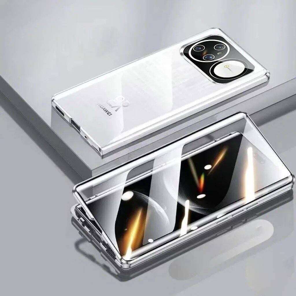 Magnetic Case for Huawei nova15 nova 14 13 12 11 10 9 SE Pro Ultra with Metal Frame Double Sided Tempered-Glass Cover Phone Bumpers