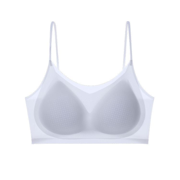 Small Suspenders, Cool and Breathable, Seamless Women's Ice Silk Sports Thin Shoulder Straps, Bra Cover
