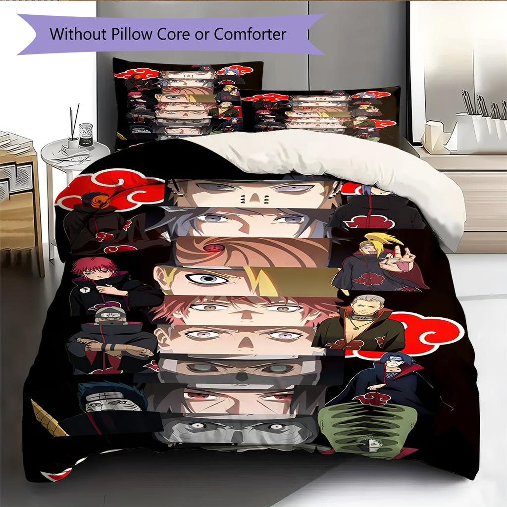Cartoon Pattern Bedding Quilt Set Quilt Cover Pillowcase Home Decoration Birthday Gift (1 * duvet cover + 2 * pillowcase, without core)