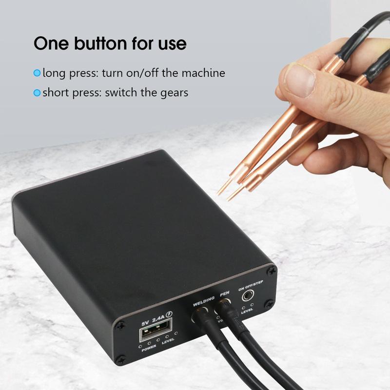 DIY Mini Spot Welder 5 Gears Adjustable Portable Handheld Spot Welding Machine for 18650 Battery Charge with Spot Welding Pen