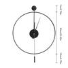 Silent Wall Clock 23.6 inch No Ticking, Modern Round Iron Decorative Clock for Living Room Bedroom Office, Battery Operated