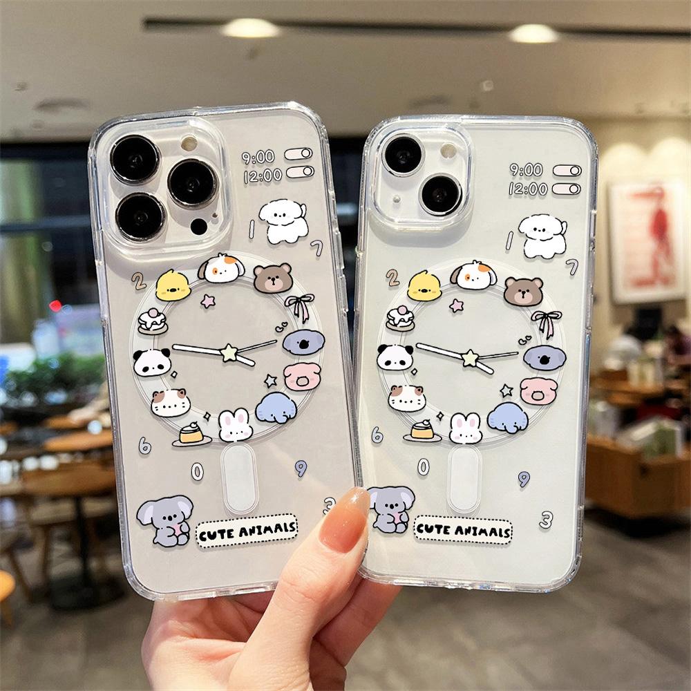 Magnetische Handyhülle für iPhone 12 14 16 17 Pro 17 16 15 14 13 12 Pro Max 12 13 14 15 16 Hochwertige Stoßfeste Hülle Vollständiger Schutz Niedlicher Stil